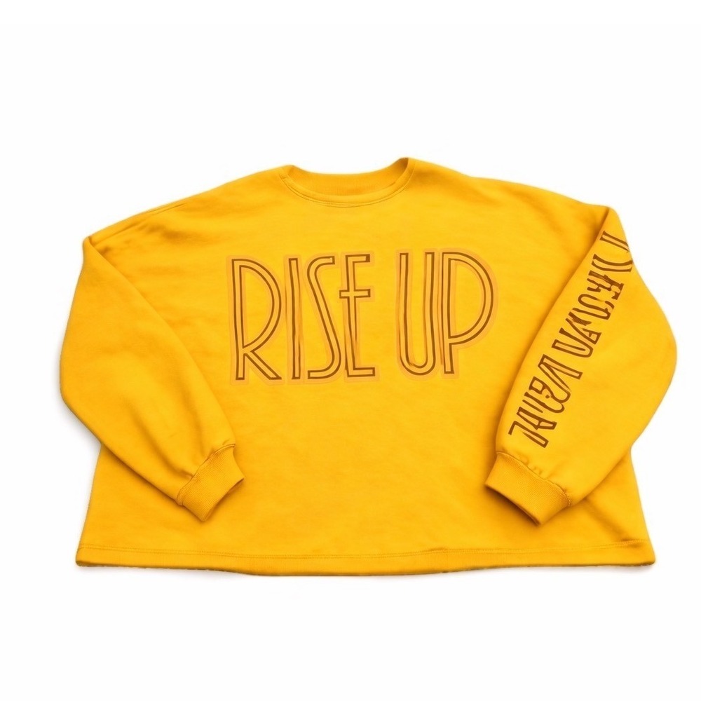 Lauren‎ Daigle Rise Up Graphic Sweatshirt Mustard Yellow Long Sleeve Cotton Med